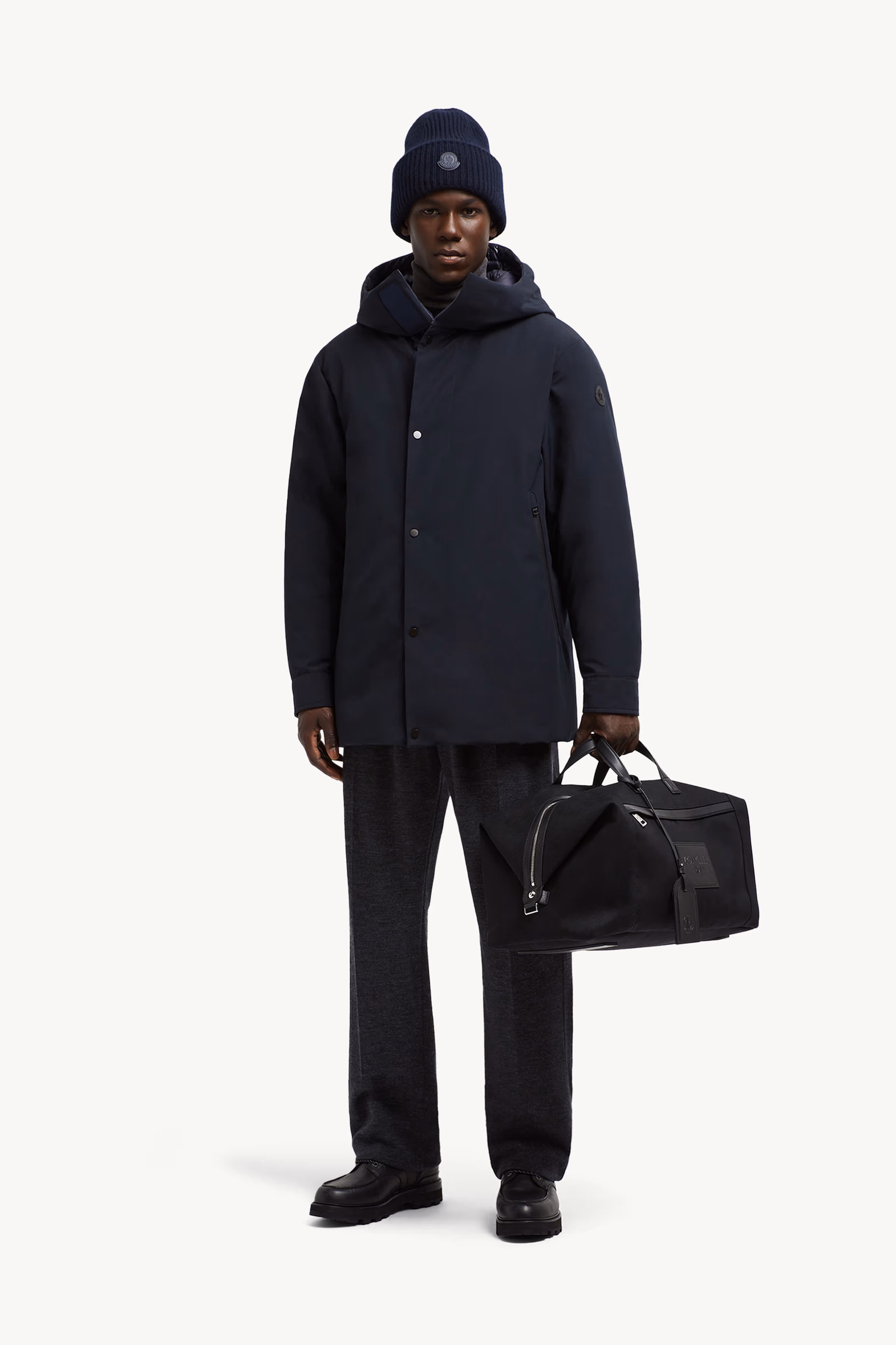 Fowey Reversible Hooded Short Down Jacket Men Navy Blue Moncler 0